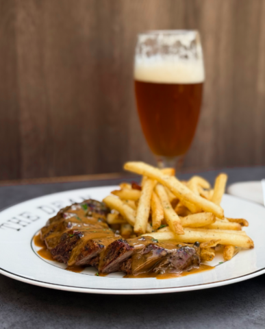 A 10oz Picanha Steak, Dean’s Fries, Peppercorn Sauce